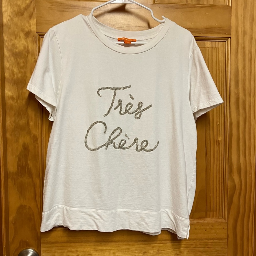White top with detailed beading